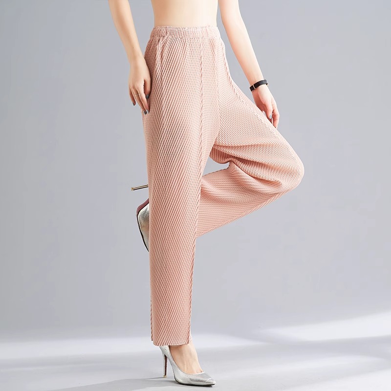 Women's High-Waisted Pleated Casual Pants - Spring 2024 Slimming Tapered Harem Trousers for Office & Outings (1).jpg