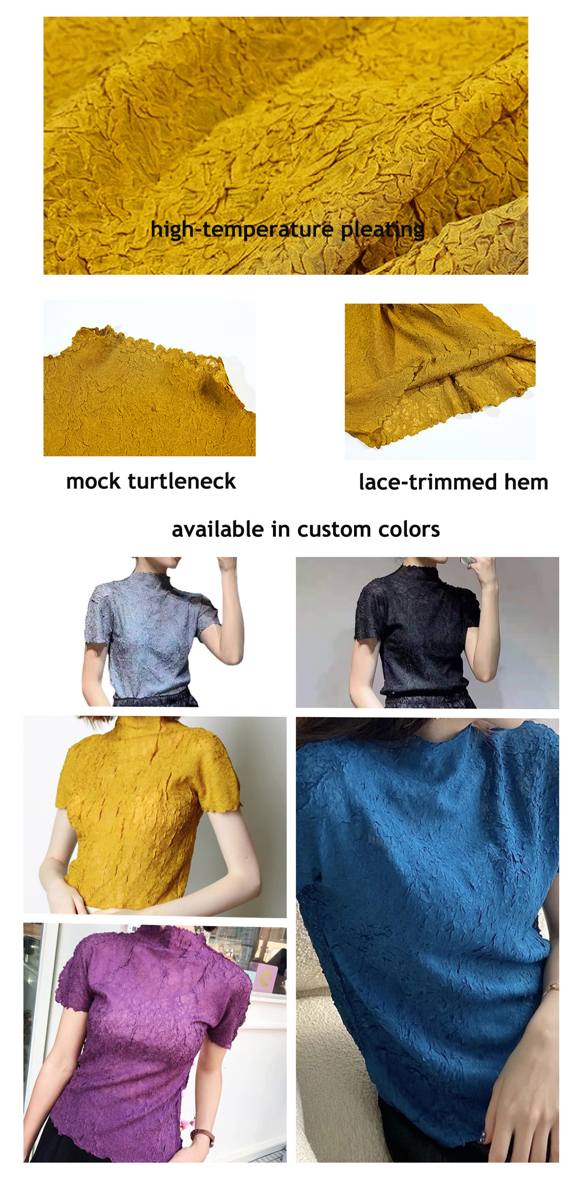 Crinkle Short-Sleeve Top Elegance Meets Effortless Charm