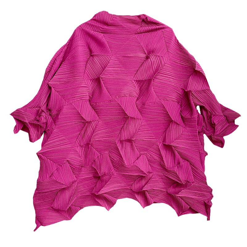 Diamond Pleated Oversized T-Shirt - Spring Loose Fit Plus Size (5).jpg