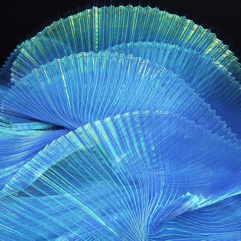 Iridescent Ruffle Ribbon Pleated Chiffon Trim Dress Wedding Decoration Craft Sewing (3).jpg