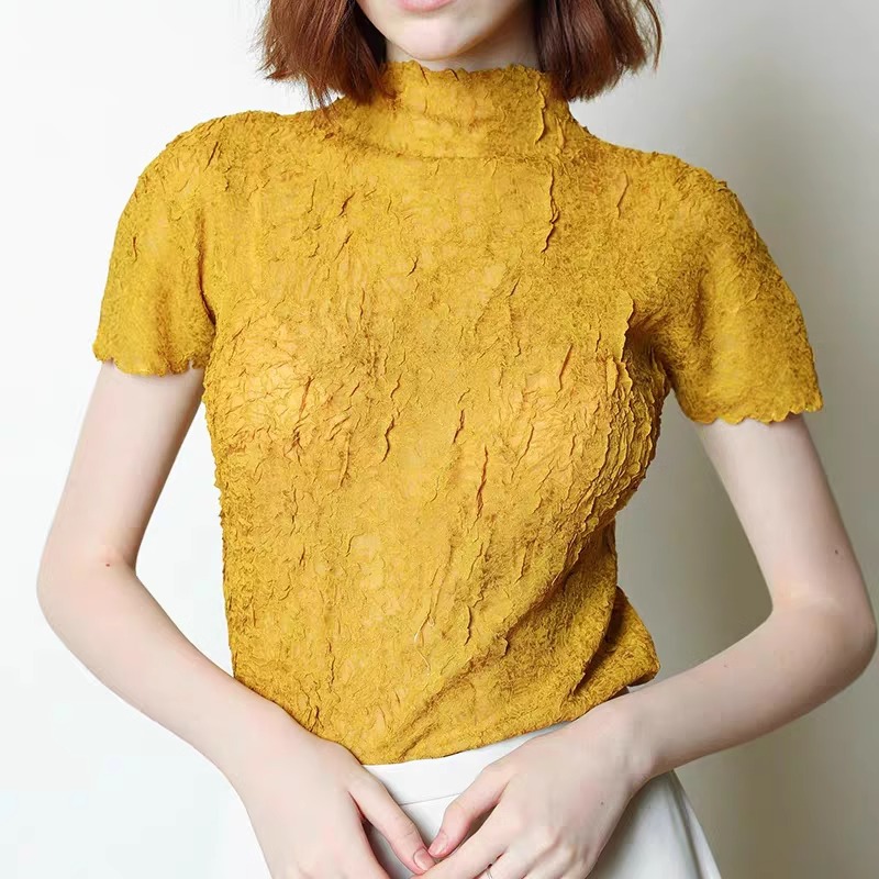 Women's Slim-Fit Short Sleeve Top for Summer – Textured & Flattering (1).jpg