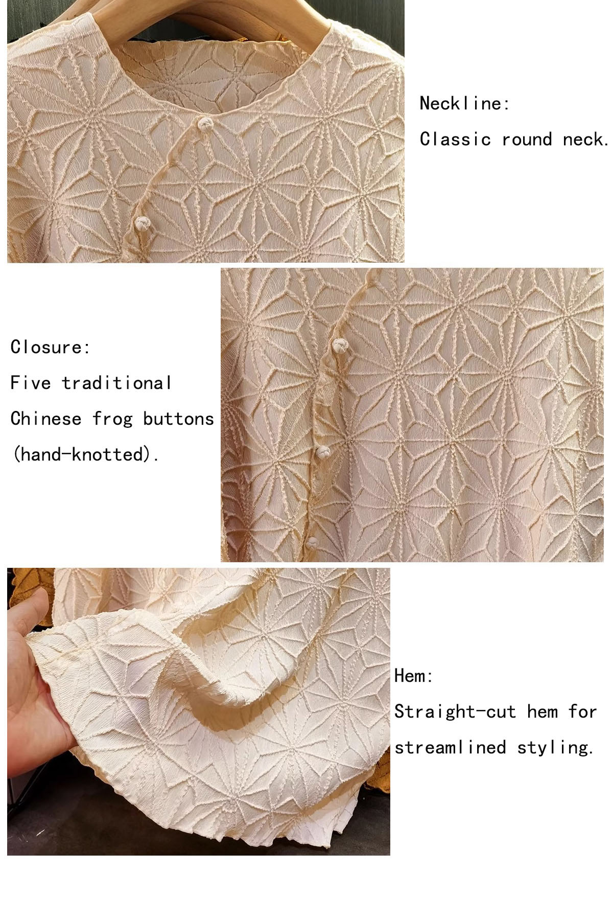 Short Sleeve with Diagonal Collar