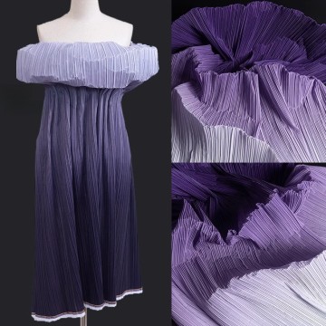 Gradient Pleated Fabric for Clothing and Decorative Accessories