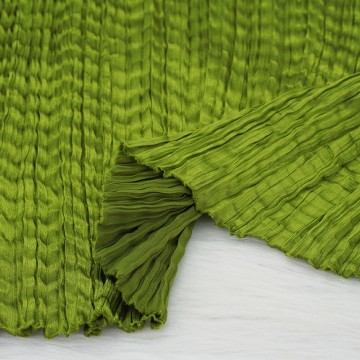 Bohemian Ruffle Fabric: Crinkle-textured Material for Folklore-inspired Handbags & Cultural Fashion Design – Customizable Artisan Cloth